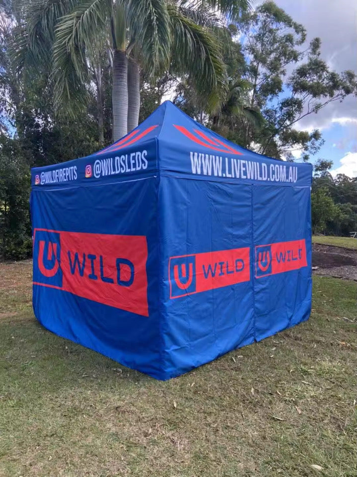 Trade Tent Side Wall, Flags and Table Cloths