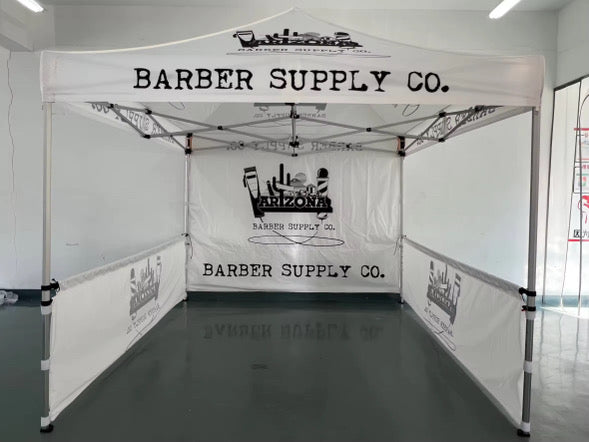 Trade Tent Side Wall, Flags and Table Cloths