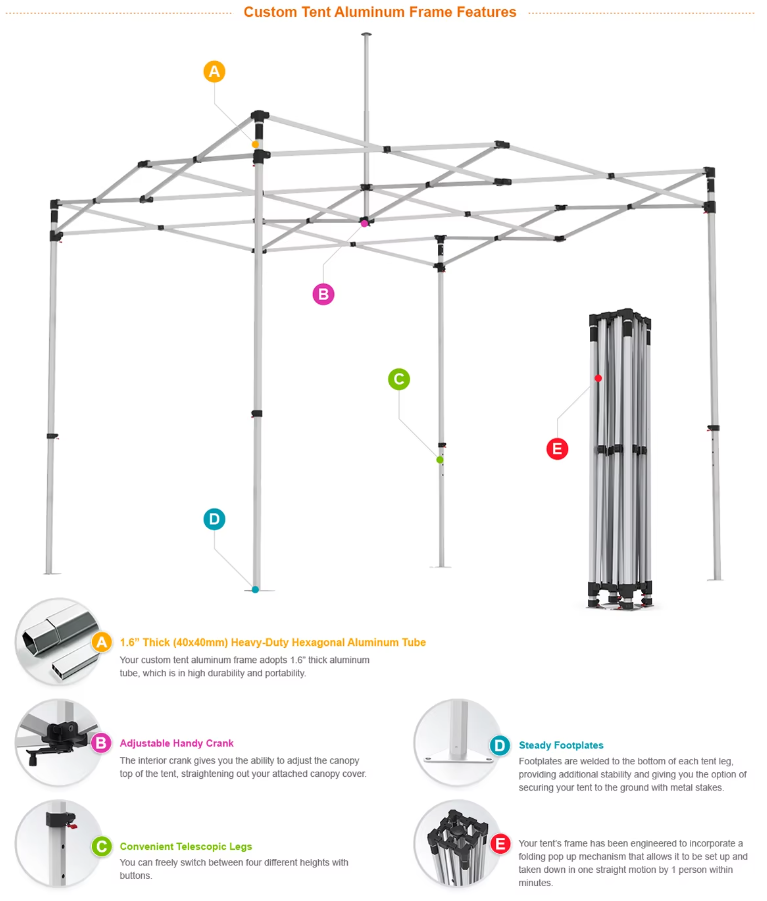 Trade Tent 3m x 3m with Tent Top and Carry Bag